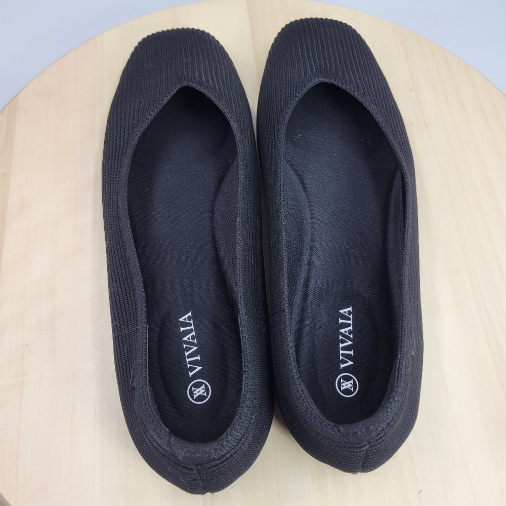 Vivaia Square-Toe V-Cut Flats Margot 2.0 Black Women Size EU 40.5 or US 9 to 9.5 - Picture 11 of 11
